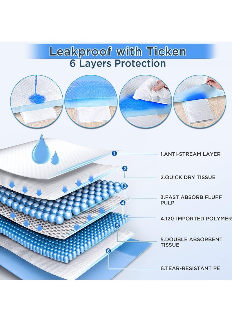 20 Pcs Thicker Heavy Absorbency Pet Training Puppy Pads Extra Large Disposable Polymer Quick Dry No Leaking Pads For Dogs Cats Rabbits And Other House Training Pets (60*90 cm) - Image 5
