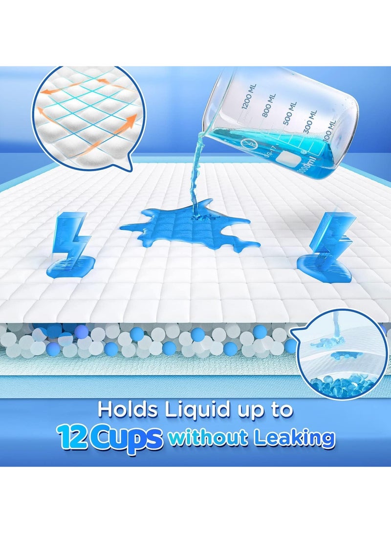 20 Pcs Thicker Heavy Absorbency Pet Training Puppy Pads Extra Large Disposable Polymer Quick Dry No Leaking Pads For Dogs Cats Rabbits And Other House Training Pets (60*90 cm) - Image 4