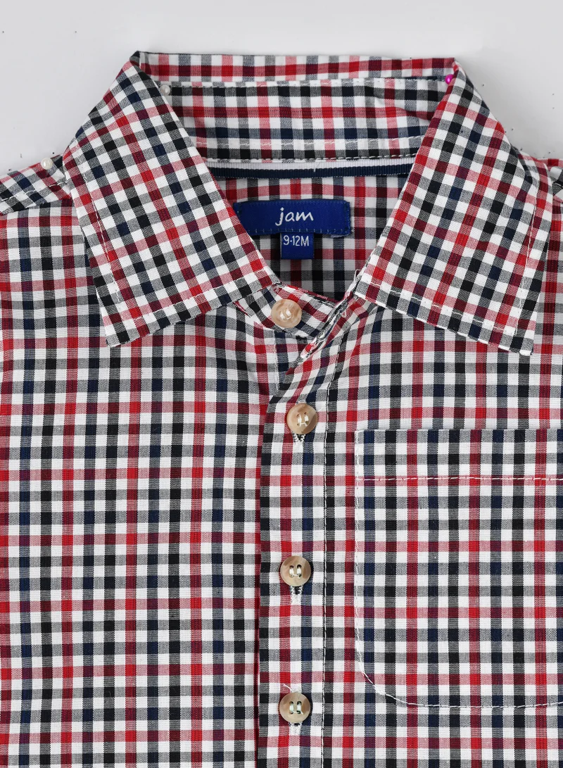 JAM Boys' Multicolor Gingham Checkered Shirt