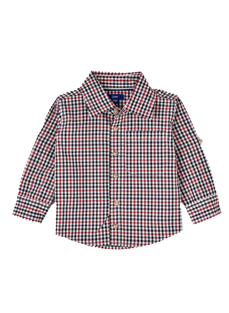 JAM Boys' Multicolor Gingham Checkered Shirt