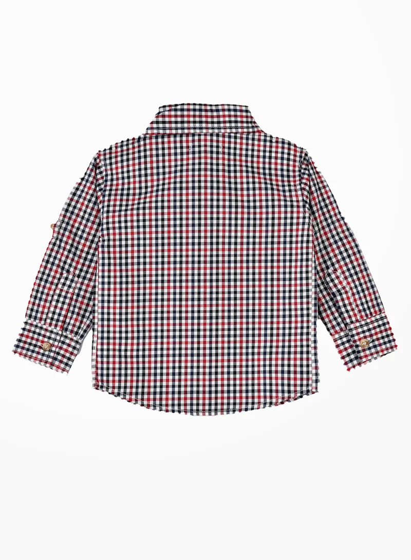 JAM Boys' Multicolor Gingham Checkered Shirt