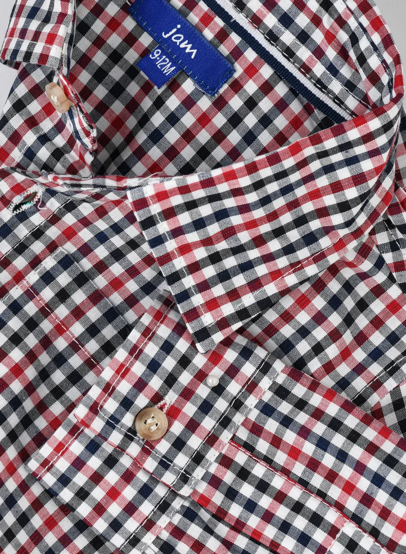 JAM Boys' Multicolor Gingham Checkered Shirt