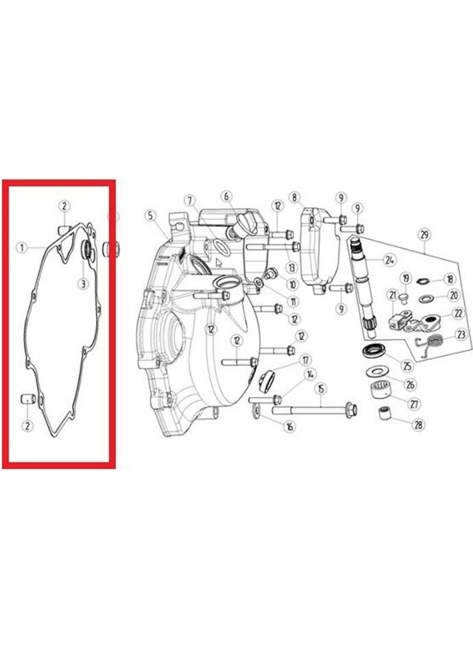 kayo - Kt 250 Crankcase Cover Right Gasket - Image 1