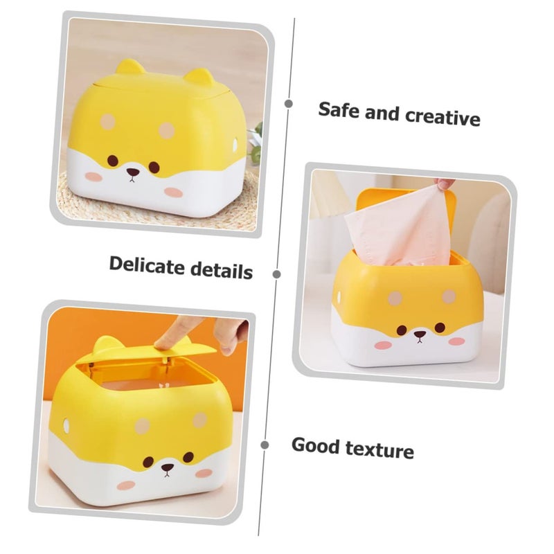 Desktop Tissue Holder And Trash Can Cartoon Bucket For Sundries Storage Multicolor Decor For Home Office - Image 5