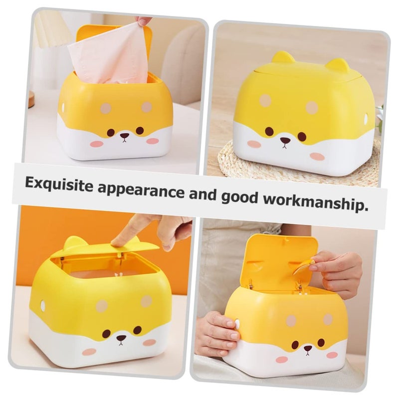 Desktop Tissue Holder And Trash Can Cartoon Bucket For Sundries Storage Multicolor Decor For Home Office - Image 3