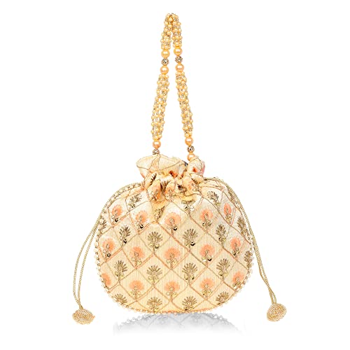 Lavie Women's Amara Round Potli Purse Handbag (Golden) - Image 1