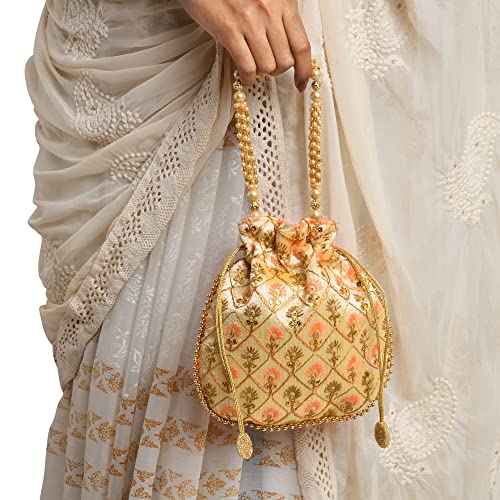 Lavie Women's Amara Round Potli Purse Handbag (Golden) - Image 2