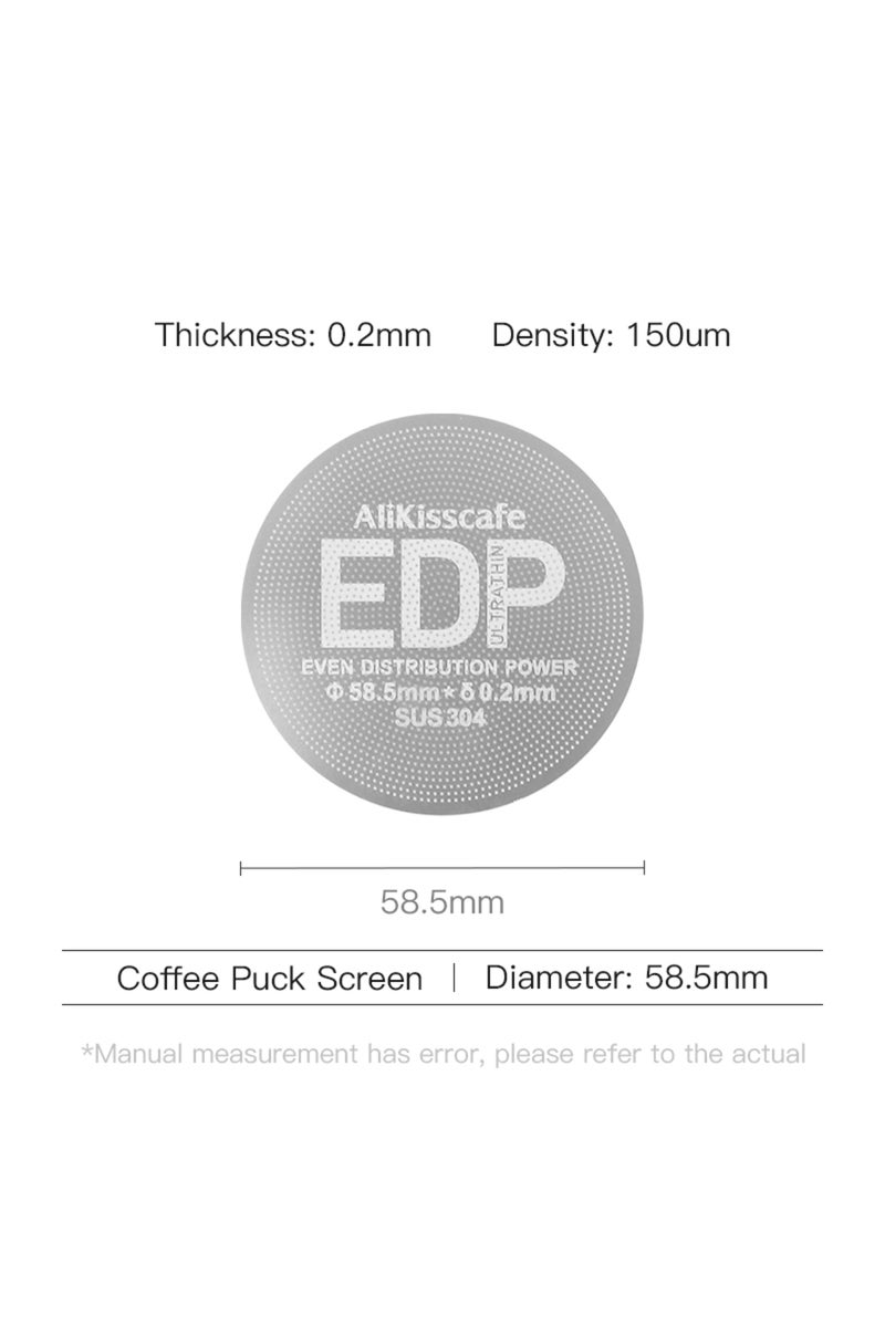 شاشة قرص قهوة أليكيسكافيه 58.5 مم 0.2 مم، فلتر إسبريسو 0.2 مم، 51 مم، 53.5 مم، 58.5 مم، لماكينات ديلونجي
