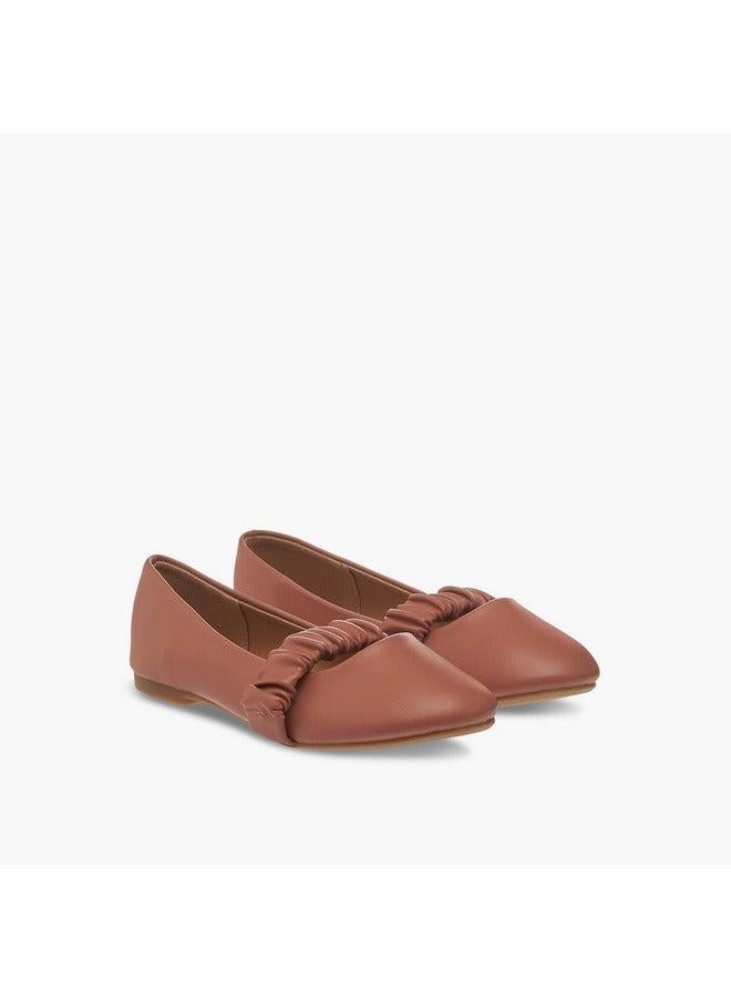 Flora Bella By Shoexpress Girls Solid Slip-On Ballerina Shoes - Image 3