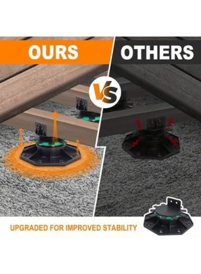 12 قطعة قاعدة دعم سطح قابلة للتعديل حاملة لوح درع بلاستيكي متين مقاوم للتآكل - Image 3