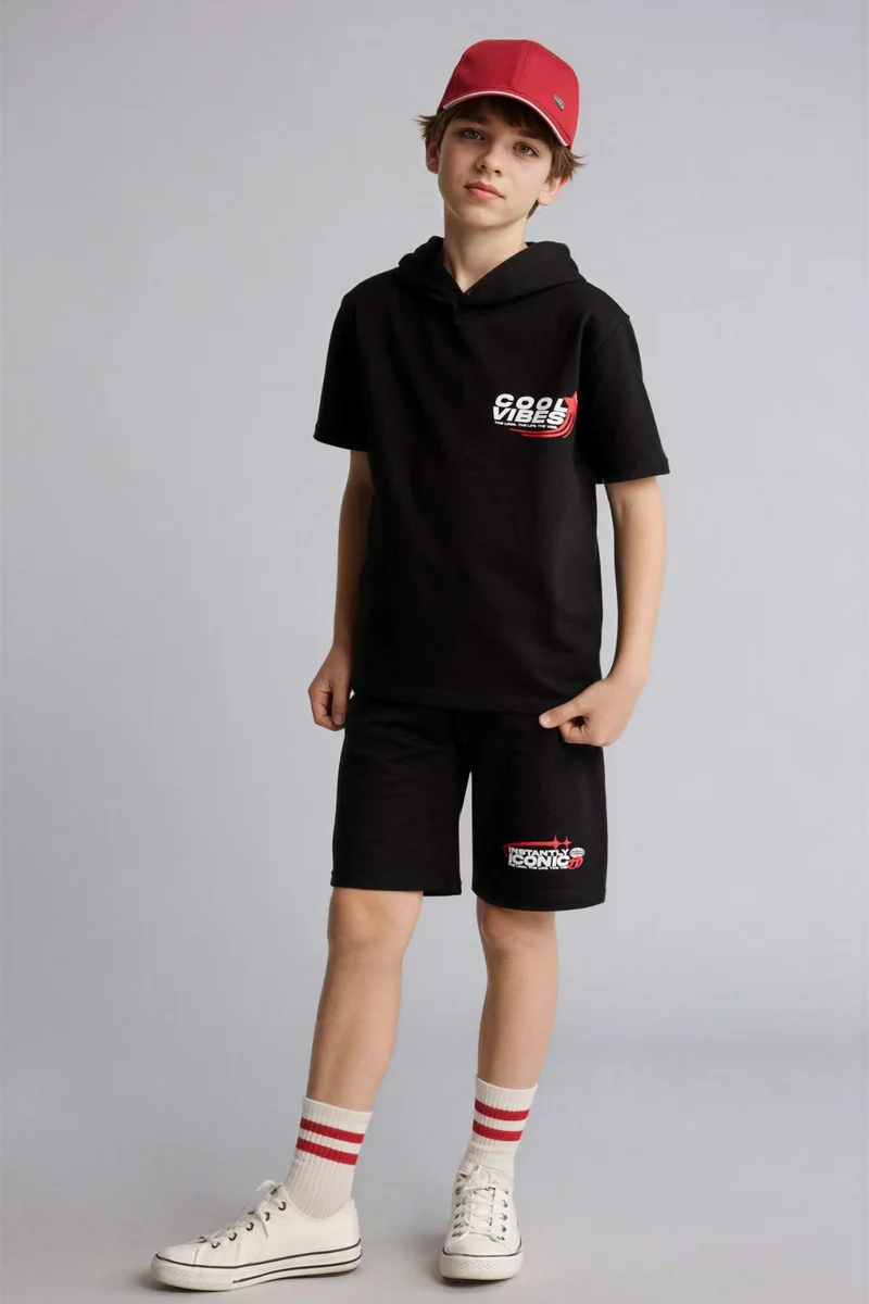DeFacto Boy 2 piece Oversize Fit T-shirt Shorts Set