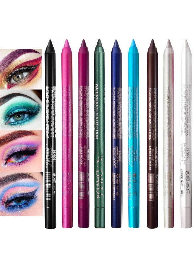 ADIMANIS ADIMANIS 9PCS Colored Eyeliners Pen Set, Colored Eyeliner Pencils Pearl Eyeliner Kit Glitter Eye Liners for Women, Eye Shadow Pencil, Lip Liner, Professional Eye Makeup Set for Cosplay - Image 1