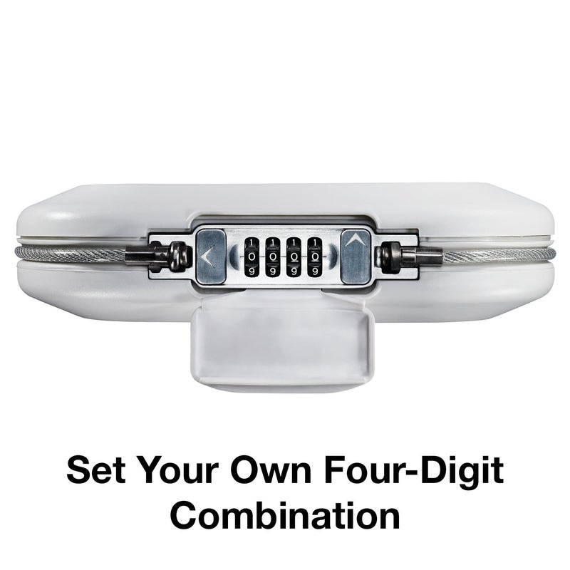 Master Lock 5900D Set Your Own Combination Portable Safe, 9-17/32 in. Wide, White - Image 4