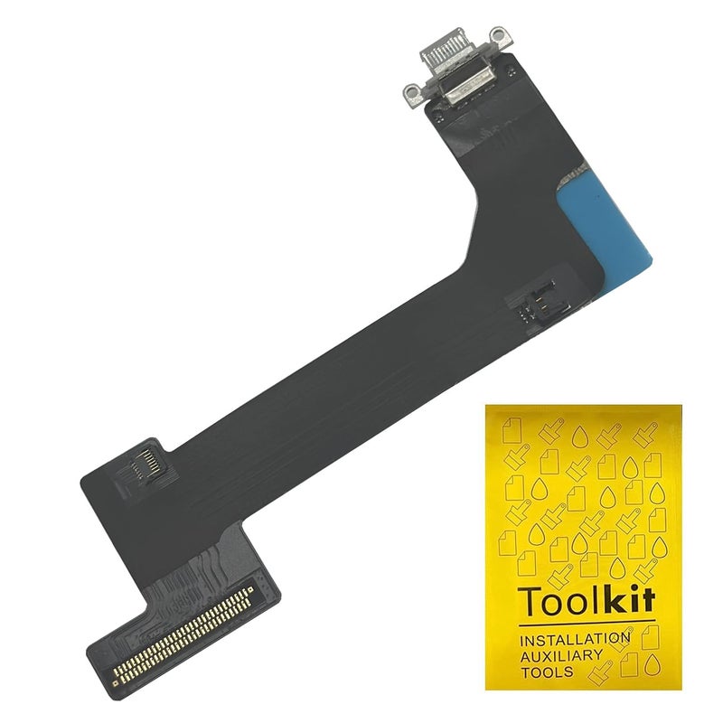 TPhaelay Dock Connector Replacement Compatible with iPad 10 10th Generation 2022 A2757 A2777 10.9 inch Charging Port Replacement Assembly Flex Cable(Silver,Cellular Version) - Image 1