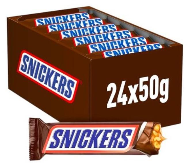 Snickers Bar 50g x 24 (Pack of 24) - Image 1