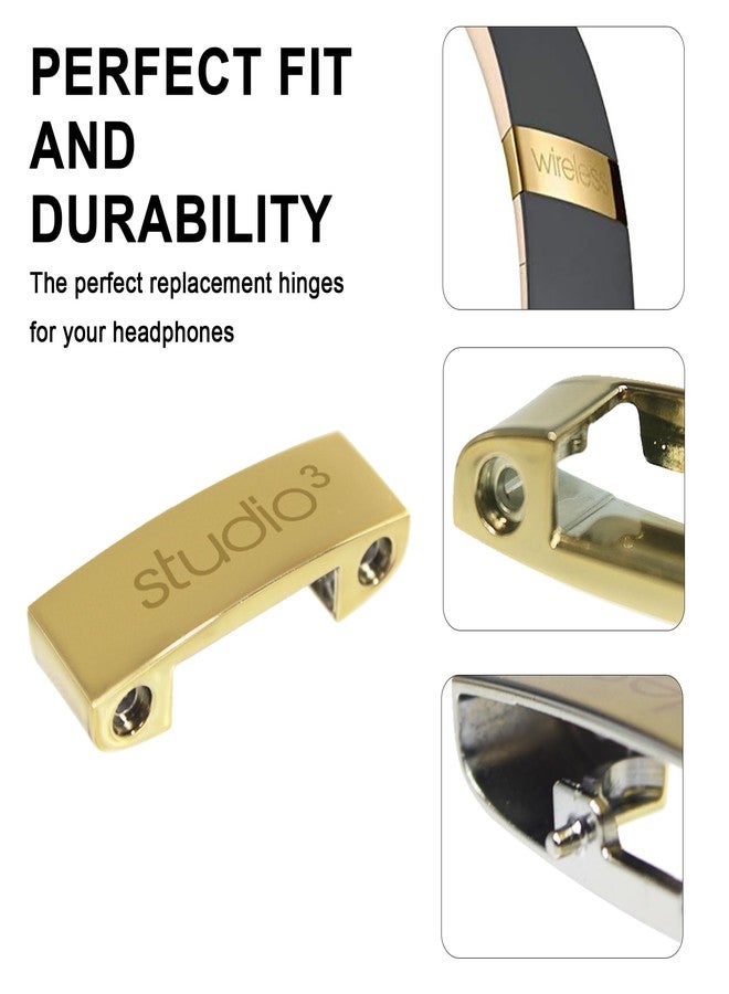 Adhiper Studio 3 Replacement Headband & Hinge Replacement for Beats Studio3 Headphone,Durable Parts Accessories Repair Kit Set(Gray Gold) - Image 4