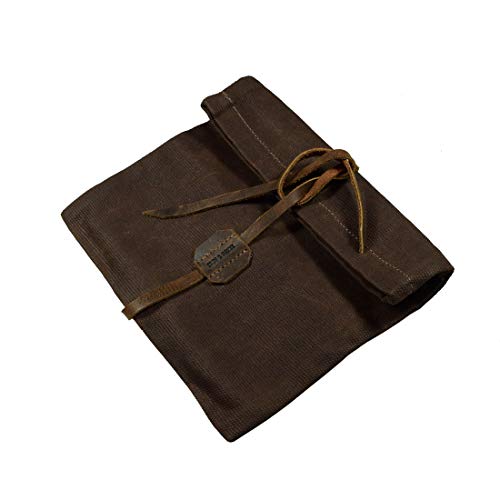 Hide & Drink, Waxed Canvas Survival Roll Top Pouch, Multipurpose Bag, Lightweight Case, Outdoor Accessories, Classic Traveling & Camping Essentials, Handmade Includes 101 Year Warranty :: Fatigue - Image 1