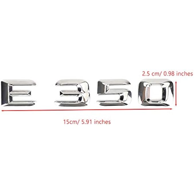 شعار E350، ملصق حروف وأرقام، شارة، لوحة اسم، مناسب لسيارة E350، كروم - Image 5