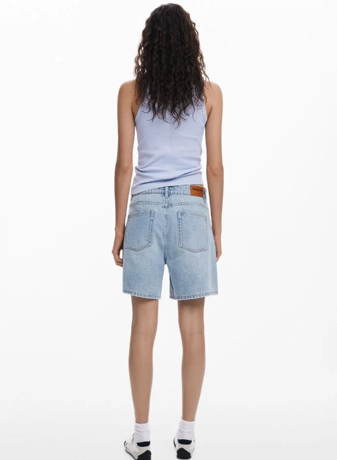 DESIGUAL Etnic Denim Bermuda Shorts