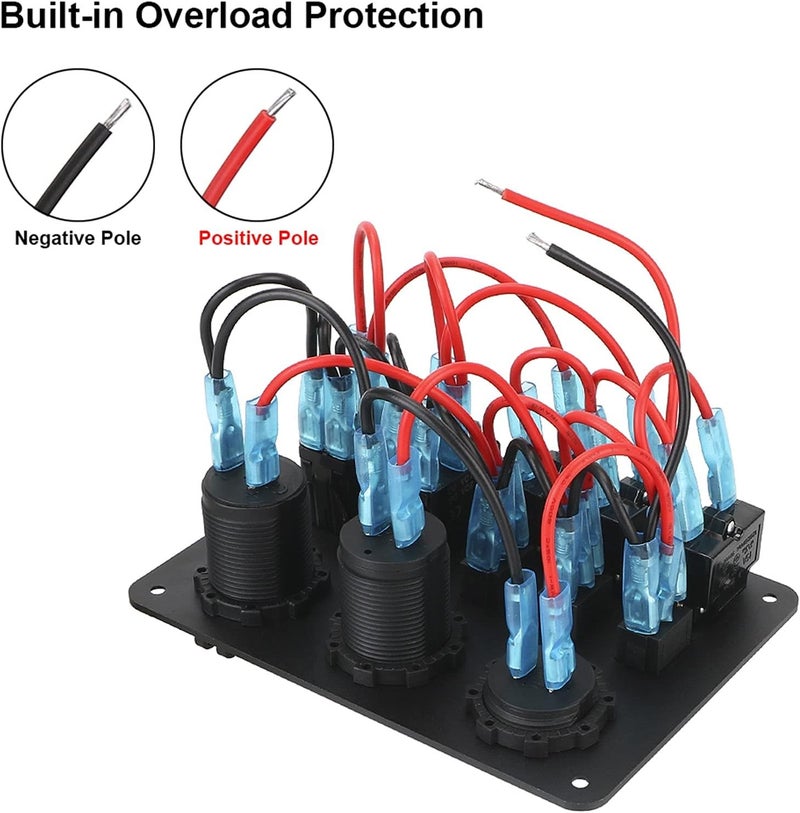Wivplex Marine Switch Panel with Dual USB Ports - Image 4