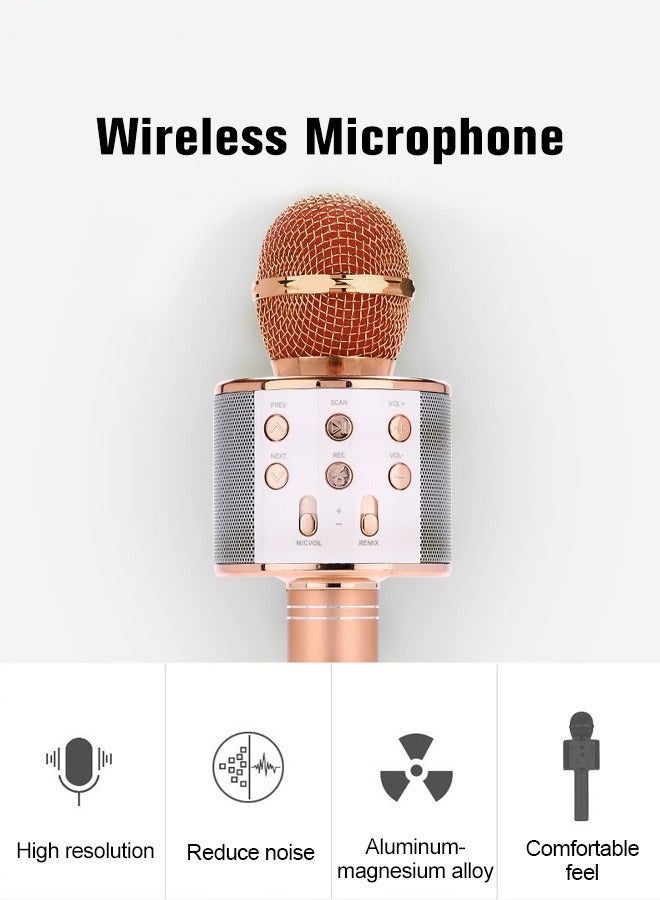 دوركو ميكروفون كاريوكي بلوتوث للمراهقين - هدية عيد ميلاد موسيقية للأطفال الصبيان والبنات في اللون الوردي - Image 2