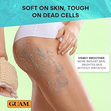 GUAM Seaweed Exfoliating Body Scrub with Lemon Mint Rosemary Essential Oils 700g AlgaSCRUB Energising Body Scrub Exfoliator Sea Salt Skin Body Care Softens Smooths Removes Dead Skin Cells - Image 4