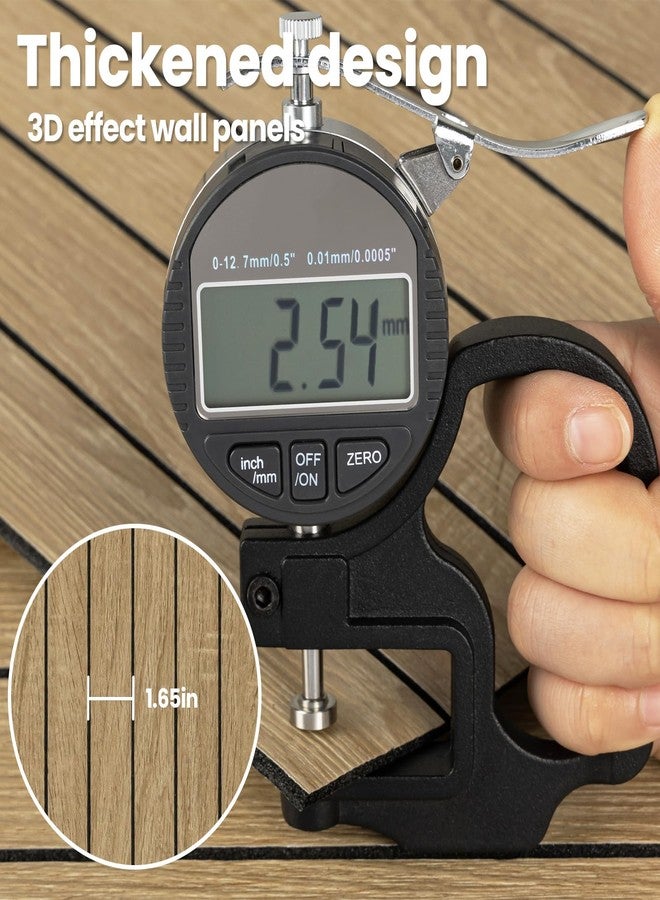 Abyssaly 3D Wood Wall Panels Peel and Stick - 236" x 15.7" Brown Faux Wood Slat Wallpaper - Wood Grain Look Self-Adhesive Waterproof Paneling - PVC Soundproof Wall Panel for Interior Wall Decor - Image 3