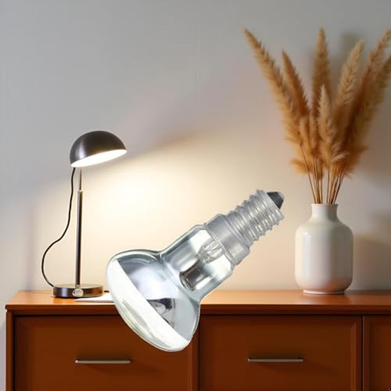 1Pc 30 Watts White Edison Bulb E14 Light Holder R39 Reflector Spot Light Bulb Lava Lamp Incandescent Filament Lamp Incandescent Bulbs Dimmable Light Bulbs 65 * 39mm - Image 3