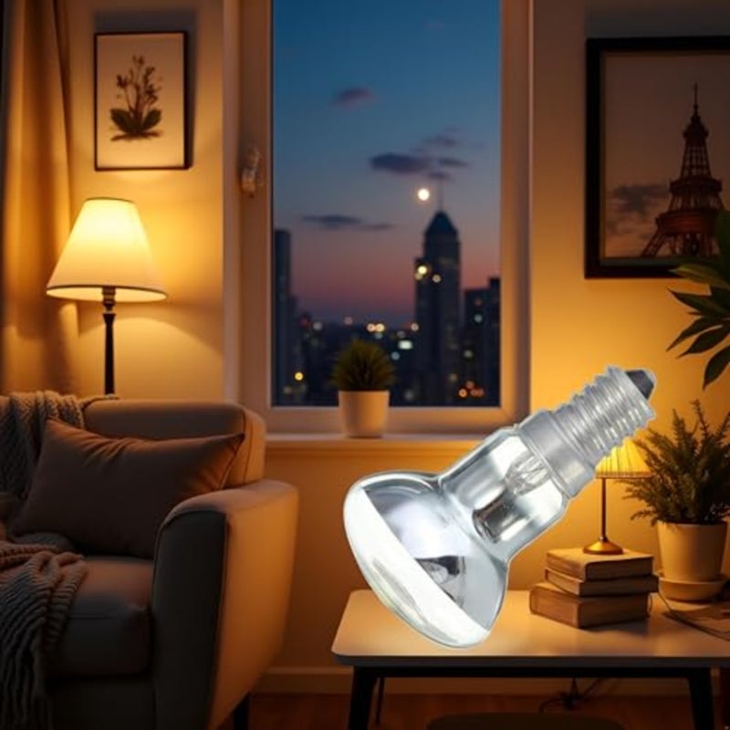 1Pc 30 Watts White Edison Bulb E14 Light Holder R39 Reflector Spot Light Bulb Lava Lamp Incandescent Filament Lamp Incandescent Bulbs Dimmable Light Bulbs 65 * 39mm - Image 5