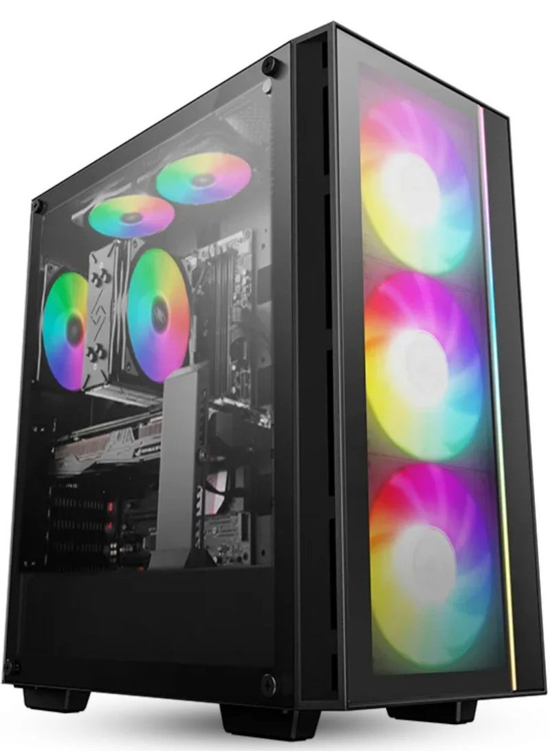 NANOTECH Neon Forge Gaming PC - Intel Core i5-14400F Processor, 10 Cores & 16 Threads, DDR5 32GB (2*16) Ram, Nvidia GeForce RTX 4060 8GB OC Edition GDDR6 Graphics Card, 1TB NVMe M.2 SSD, 2 Fan AIO Liquid Cooler, 750W 80 Plus Standard Power Supply, Windows 11 Pro | Wi-Fi  - Image 1
