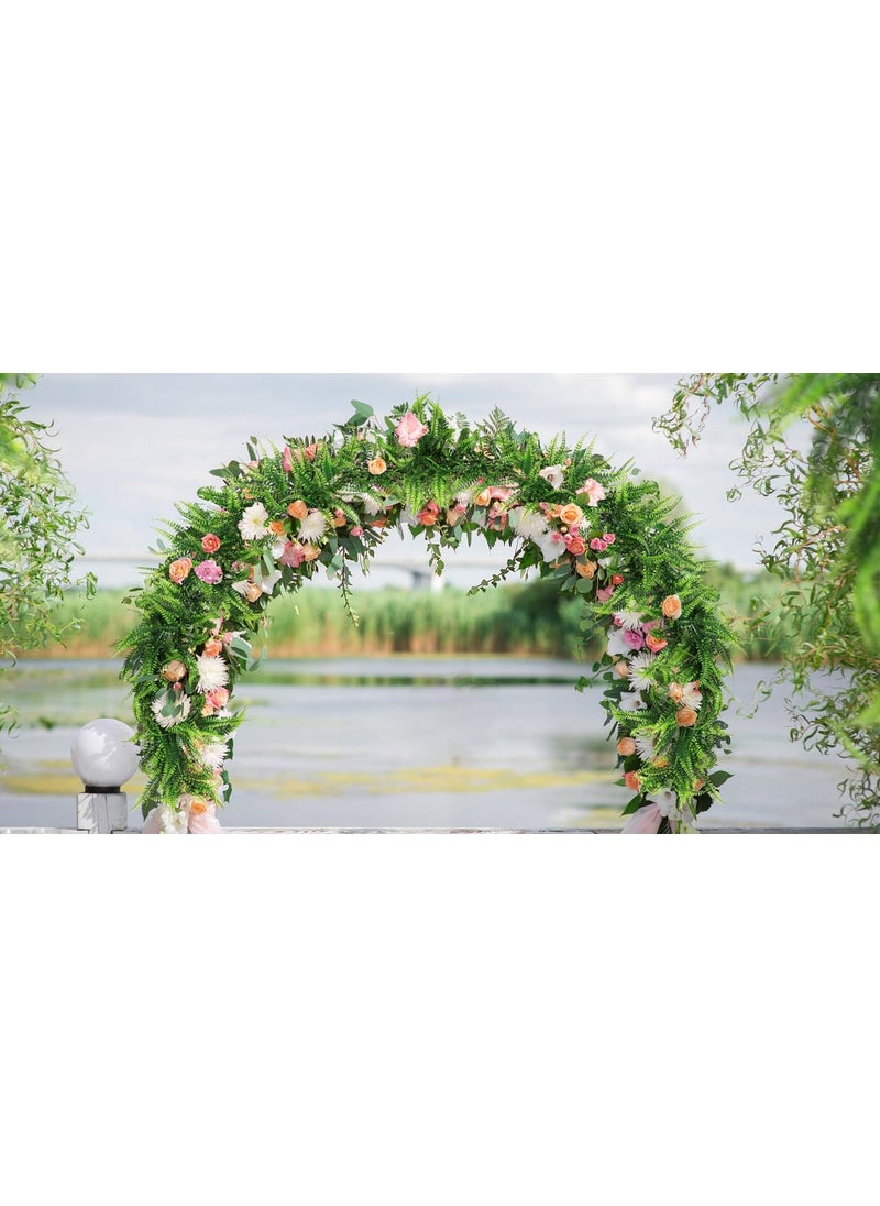 RECUTMS RECUTMS 4pcs Ferns Garland 6 FT Ivy Vines Fake Plant Artificial Hanging Plant Faux Boston Ferns Greenery Leaves Fake Vines for Outdoor Indoor Home Garden Decoration Party Table Wall Decoration(Green)  - Image 5