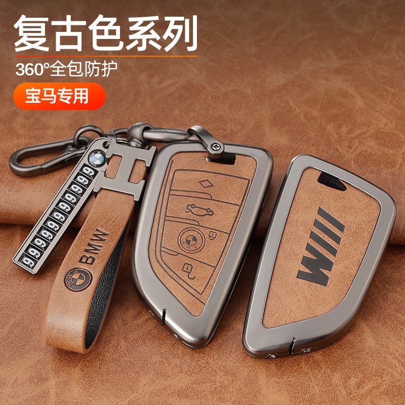 BMW New 5 Series Key Case - Retro Style, Zinc Alloy Protection for BMW Models - Image 3