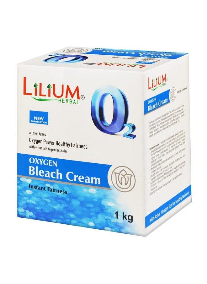 LILIUM Oxy Instant Fairness Bleach Cream 1Kg With Vitamin E To Protect Skin For All Types Of Skin  - Image 1