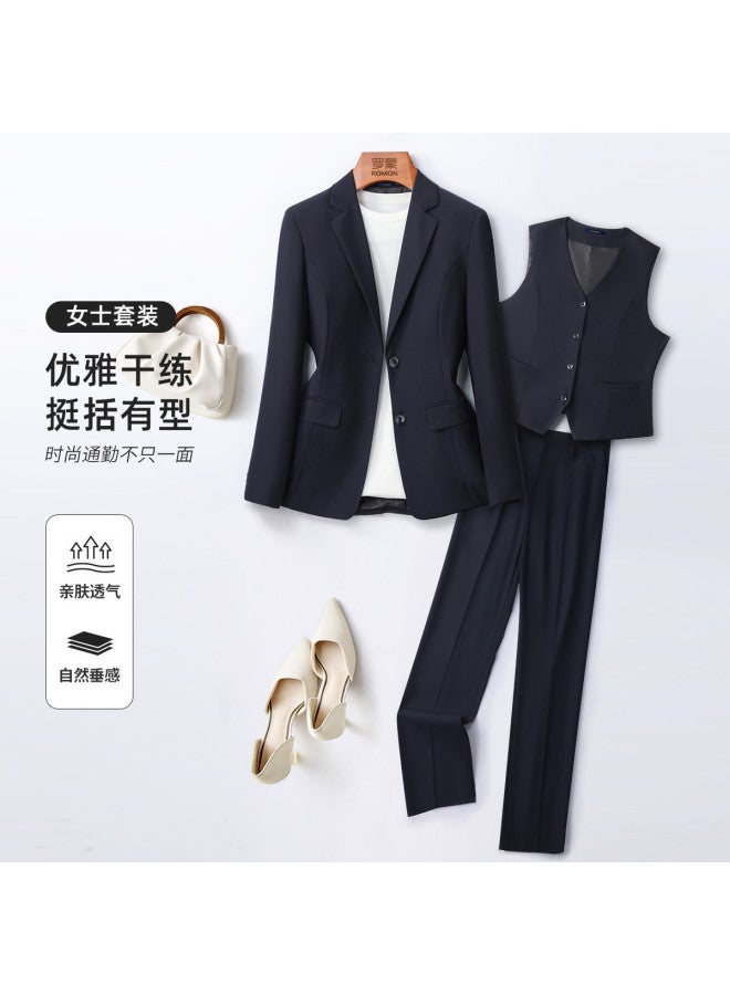 ROMON Women'S Suit Set, Fashionable Slim-Fit Minimalist Women'S Suit Outfit - Image 2