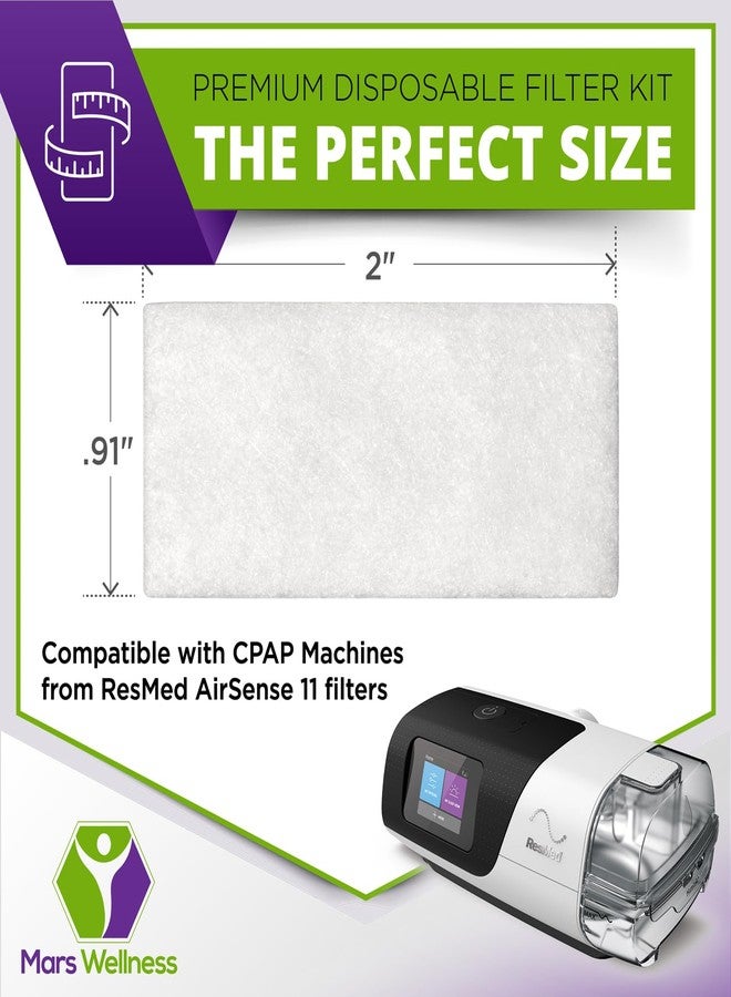 MARS WELLNESS CPAP Filters Compatible with ResMed Airsense 11 Filters - Disposable Felt air Filter - 20 Pack - Made in The USA CPAP Filter Supplies Series Machines - by Mars Wellness - Image 2