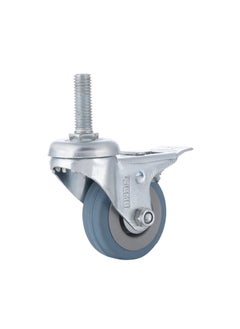 BMB tools 2-Piece 75mm Grey Rubber Caster - Swivel with Brake - Screw M10x30mm  - Image 3