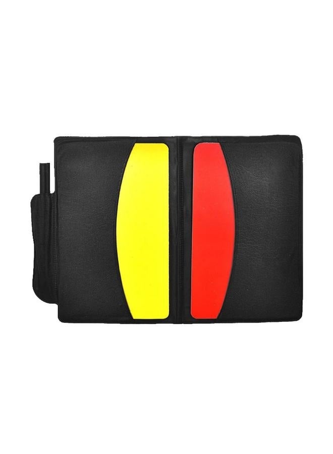 Two Sets Of Red And Yellow Cards Metal Referee Whistles leather Case And Pen Football Referee Equipment Game Equipment  - Image 2