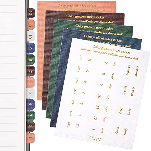 OIIKI Planner Monthly Tabs 20 Sheets, Monthly Tabs for Planners Index Tabs, Self Adhesive Month Tabs Stickers for Planners Office Study Journal Notebook Agendas Organizers Office Supplies - Image 1