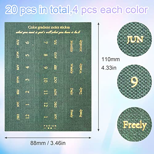 OIIKI Planner Monthly Tabs 20 Sheets, Monthly Tabs for Planners Index Tabs, Self Adhesive Month Tabs Stickers for Planners Office Study Journal Notebook Agendas Organizers Office Supplies - Image 2