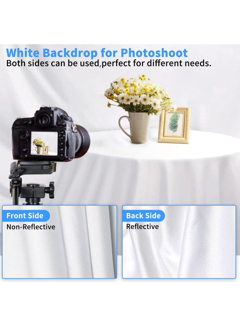 موثوقية التنبؤ خلفيات تصوير بيضاء للتثبيت على الحائط، مصنوعة من قماش أبيض نقي، مناسبة لجلسات التصوير الفوتوغرافي والفيديو، مصنوعة من البوليستر، مقاس 2 × 2 متر. - Image 3