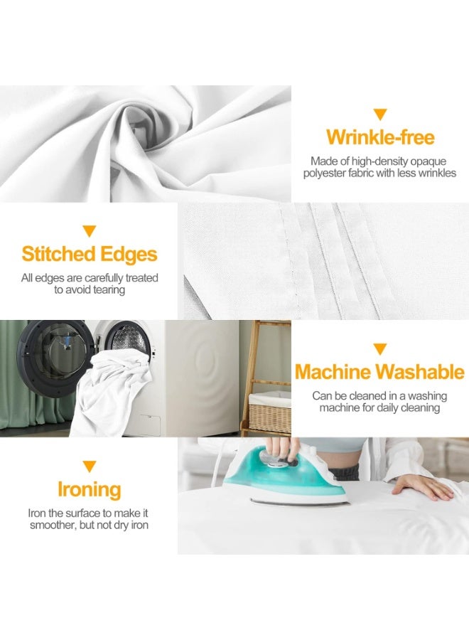 موثوقية التنبؤ خلفيات تصوير بيضاء للتثبيت على الحائط، مصنوعة من قماش أبيض نقي، مناسبة لجلسات التصوير الفوتوغرافي والفيديو، مصنوعة من البوليستر، مقاس 2 × 2 متر. - Image 5