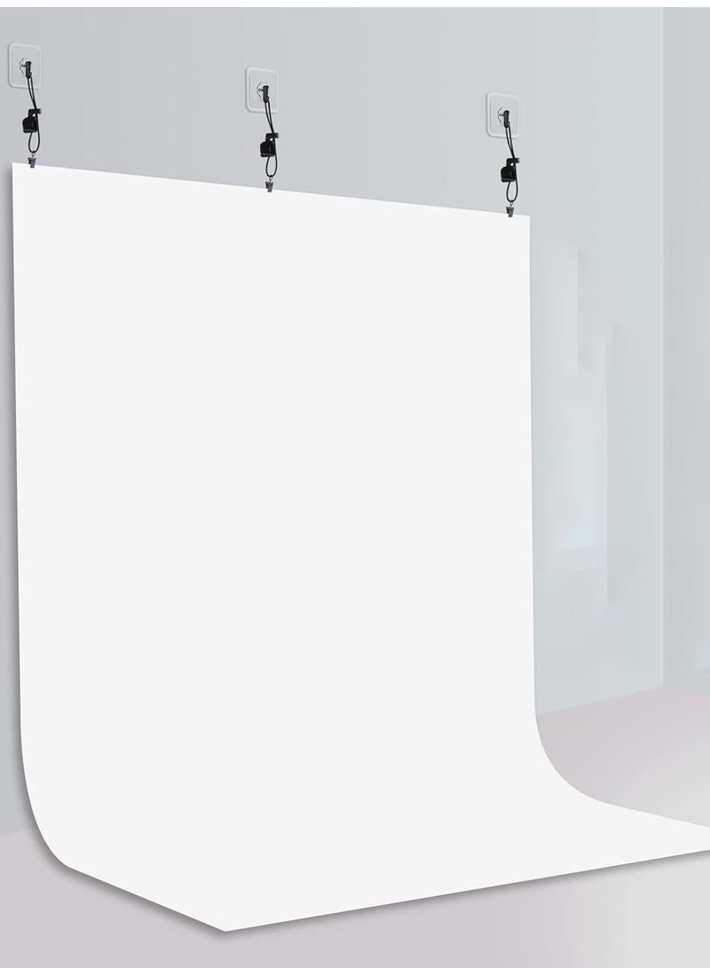 موثوقية التنبؤ خلفيات تصوير بيضاء للتثبيت على الحائط، مصنوعة من قماش أبيض نقي، مناسبة لجلسات التصوير الفوتوغرافي والفيديو، مصنوعة من البوليستر، مقاس 2 × 2 متر. - Image 1