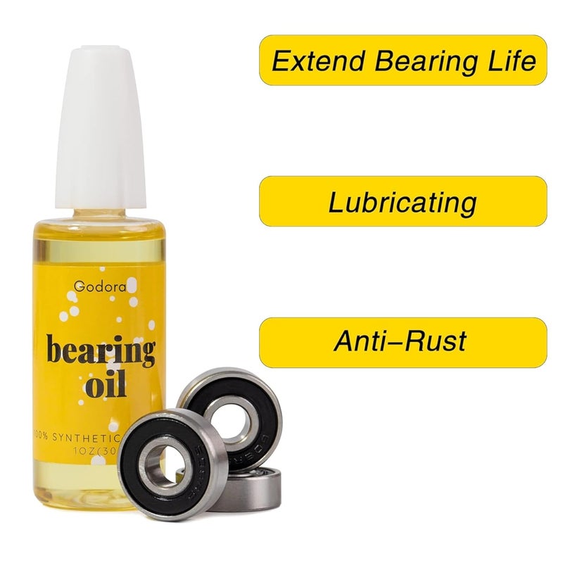 Godora Premium 1 Ounce Skateboard Bearing Lubricant | Bearing Oil, High Grade Skate Bearing Lubricant, Super Smooth Bearing Lube for Skateboards, Longboards, Scooters and Roller Skates - Image 4
