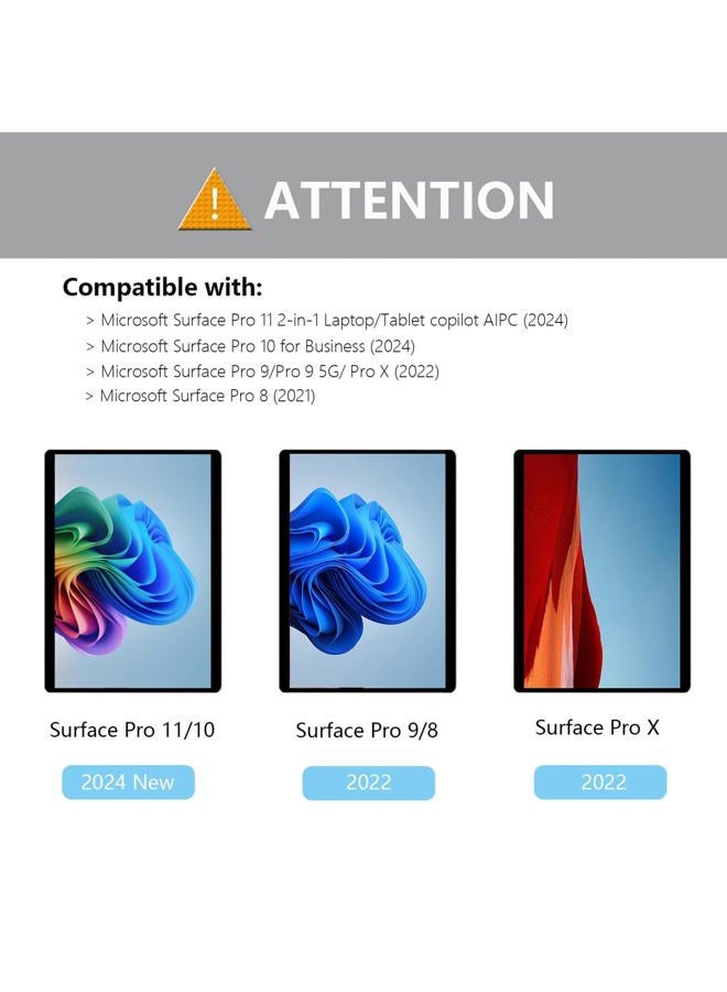 Megoo حماية شاشة زجاجية ميغو لجهاز Surface Pro 11/9 بحجم 13 بوصة 2024، 9H/ تركيب سهل/ مقاوم للخدوش/ متوافق مع قلم Surface، أيضاً لجهاز Microsoft Surface Pro 10/8/X - Image 2
