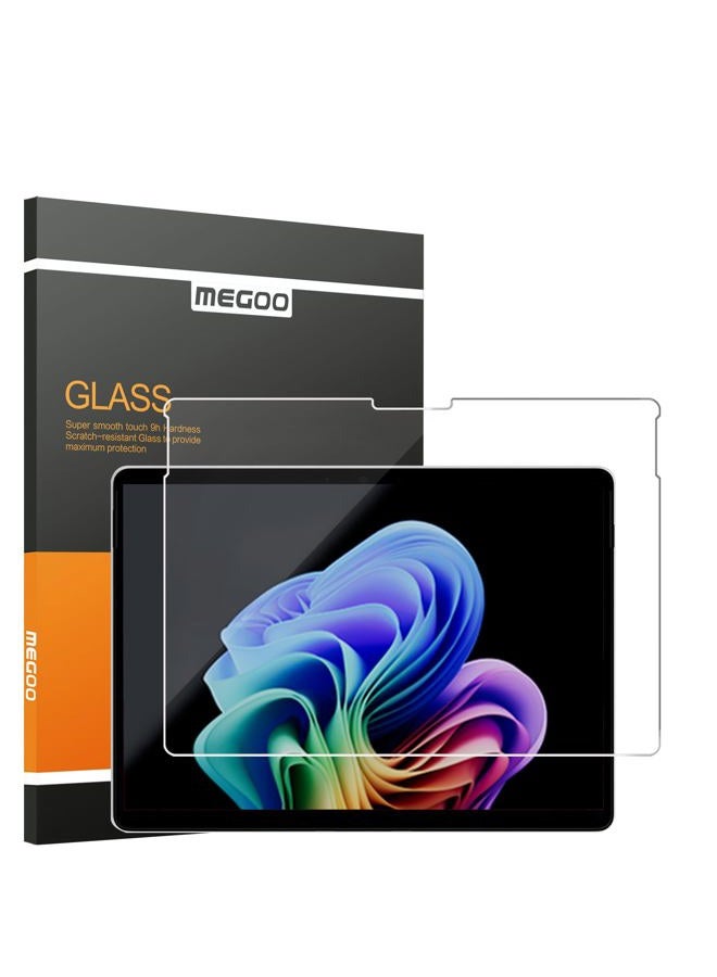 Megoo حماية شاشة زجاجية ميغو لجهاز Surface Pro 11/9 بحجم 13 بوصة 2024، 9H/ تركيب سهل/ مقاوم للخدوش/ متوافق مع قلم Surface، أيضاً لجهاز Microsoft Surface Pro 10/8/X - Image 1