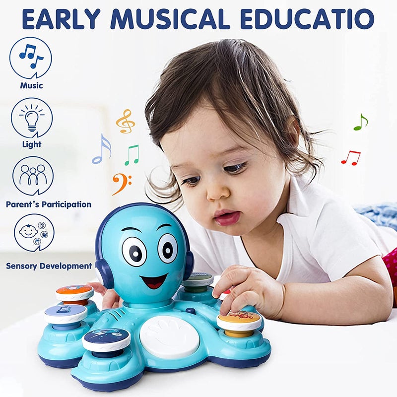 Baby Musical Toys Learning Toys for Toddlers, Octopus Music Toys, Preschooler Musical Educational Instruments Toy for Baby, Birthday for Boys/Girls - Image 2