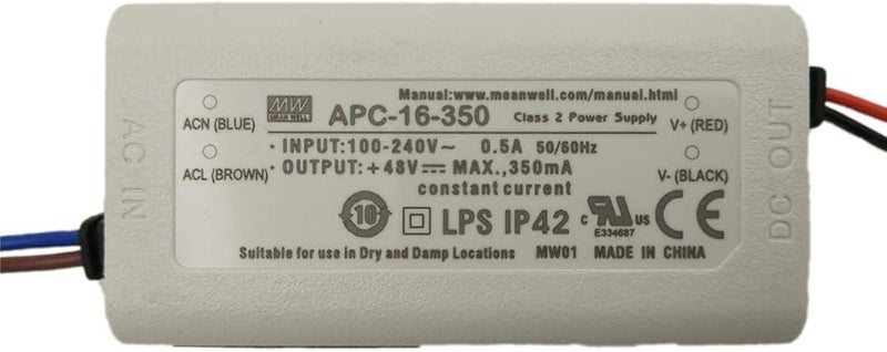 Mean Well APC 16 350 48V 350mA 16W Single Output LED Driver Power Supply - Image 2