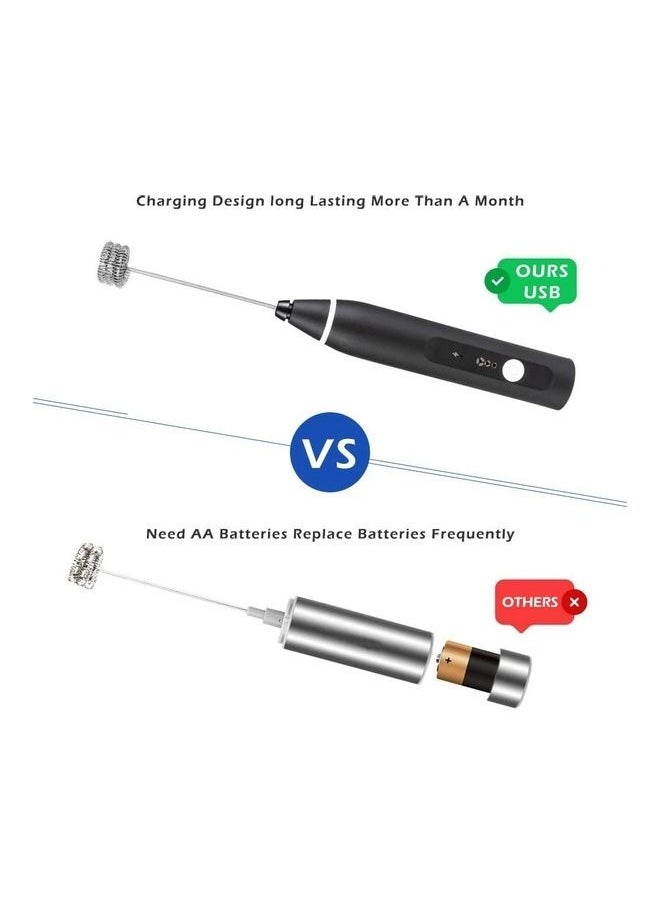 Generic - Electric Milk Frother with Multi-Color Whisk Set - Image 1