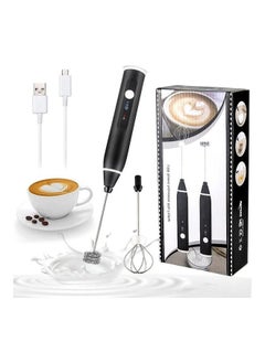 Electric Milk Frother with Multi-Color Whisk Set