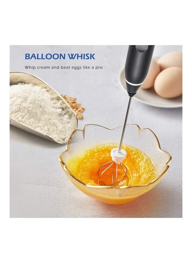 Generic - Electric Milk Frother with Multi-Color Whisk Set - Image 1